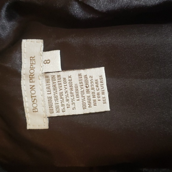 Black knit and genuine leather dress - Picture 4 of 4